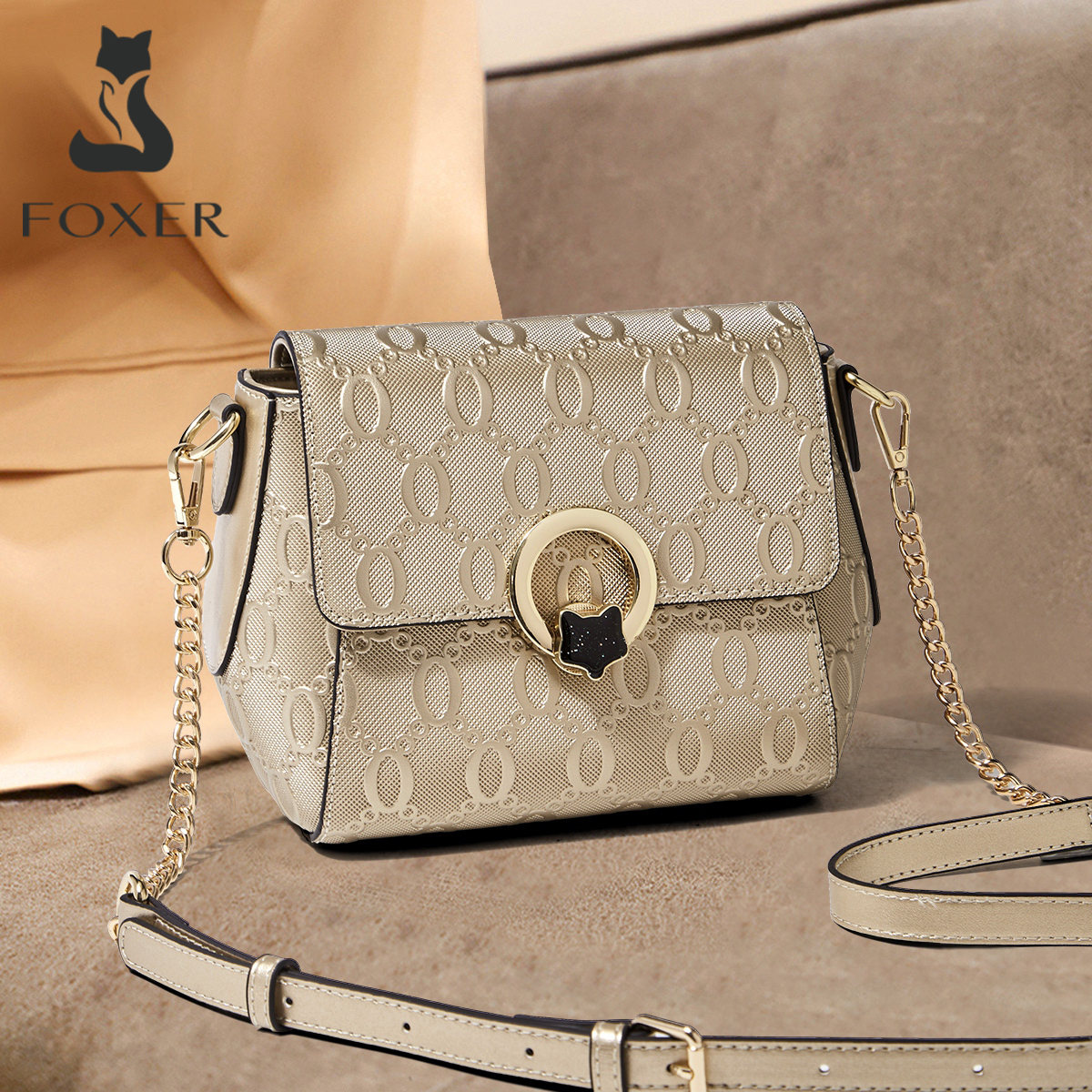 Luxury Bags Women Brands - FOXER Luxury Brand Women's Shoulder Bag