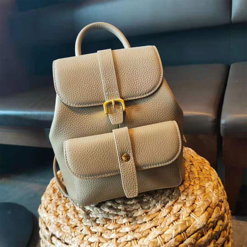 Luxury Bags Women Brands - Genuine Cowhide Leather Women's Backpack Luxury