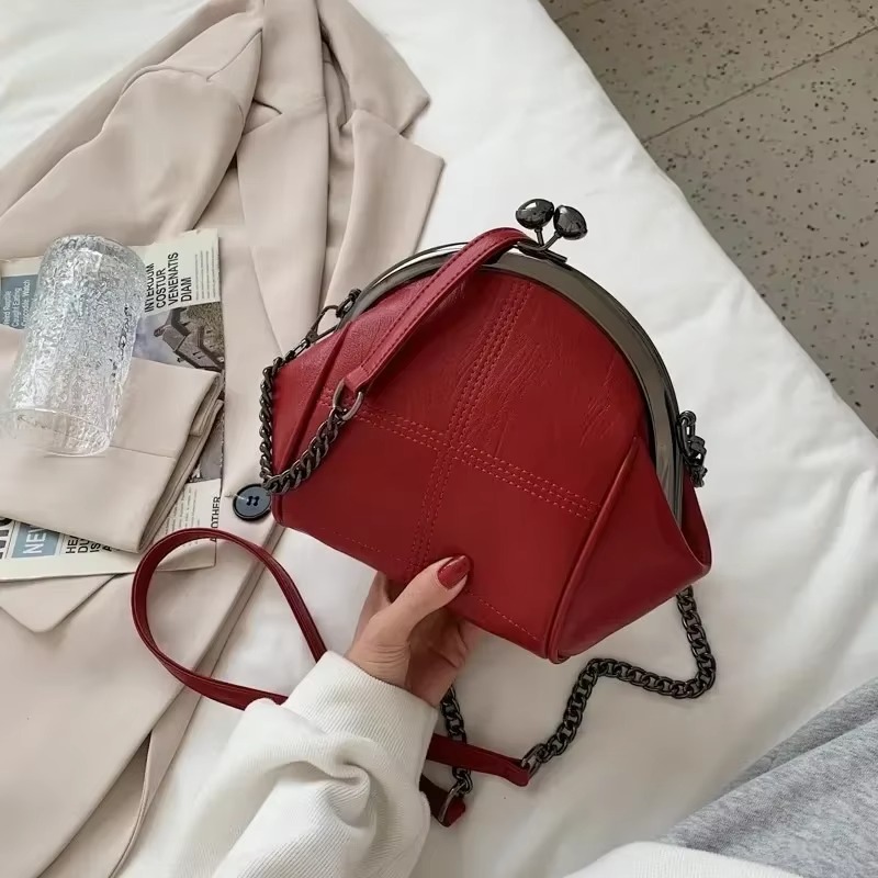Luxury Bags In Sale - Fashion Solid PU Chains Sewing Thread