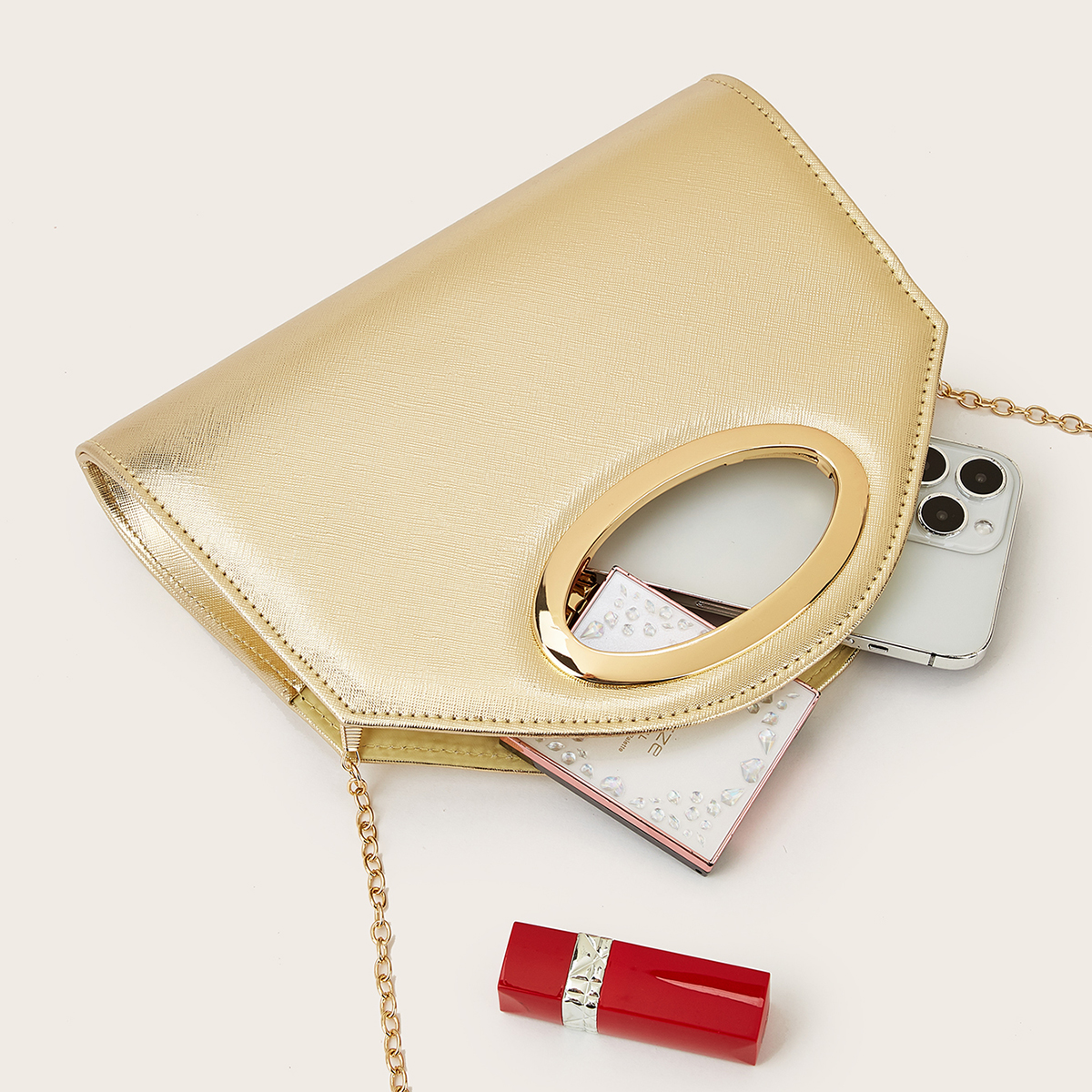 Women's Evening Bag, Gold Colo - огляд і ціна Luxury Bags Gold