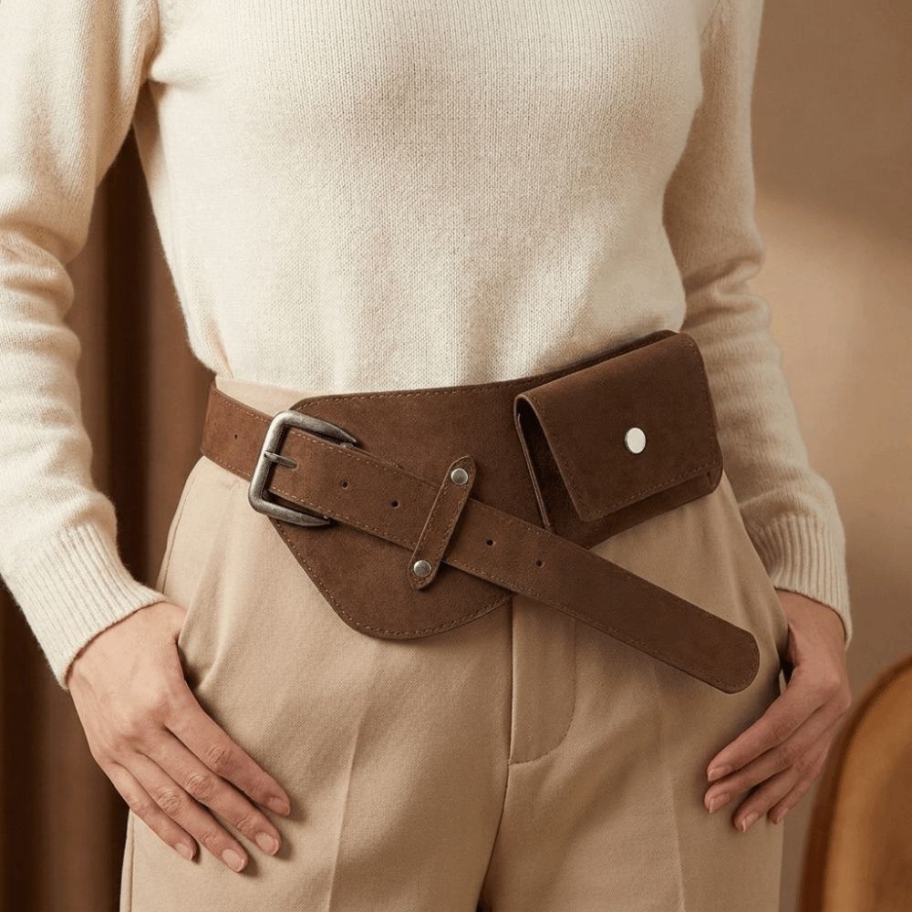 Vintage PU Pin Buckle Waistban - огляд і ціна Belt Bag Leather Wide