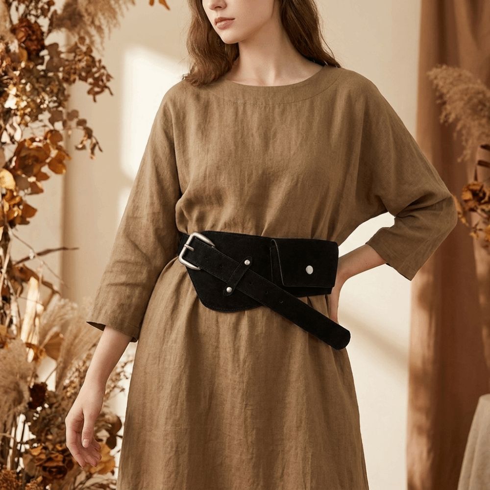 Vintage PU Pin Buckle Waistban - огляд і ціна Belt Bag Leather Wide