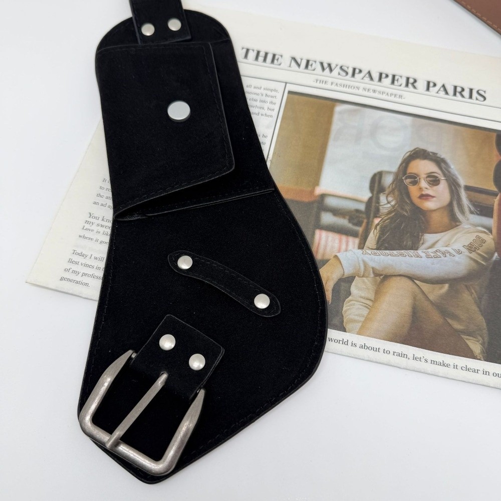 Vintage PU Pin Buckle Waistban - огляд і ціна Belt Bag Leather Wide