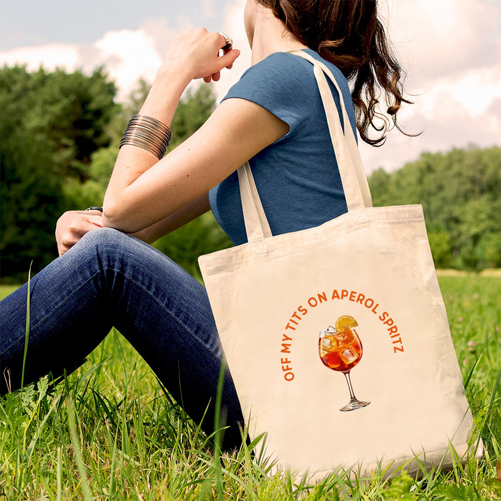 Off My Tits on Aperol Spritz W - огляд і ціна Canvas Tote Designer