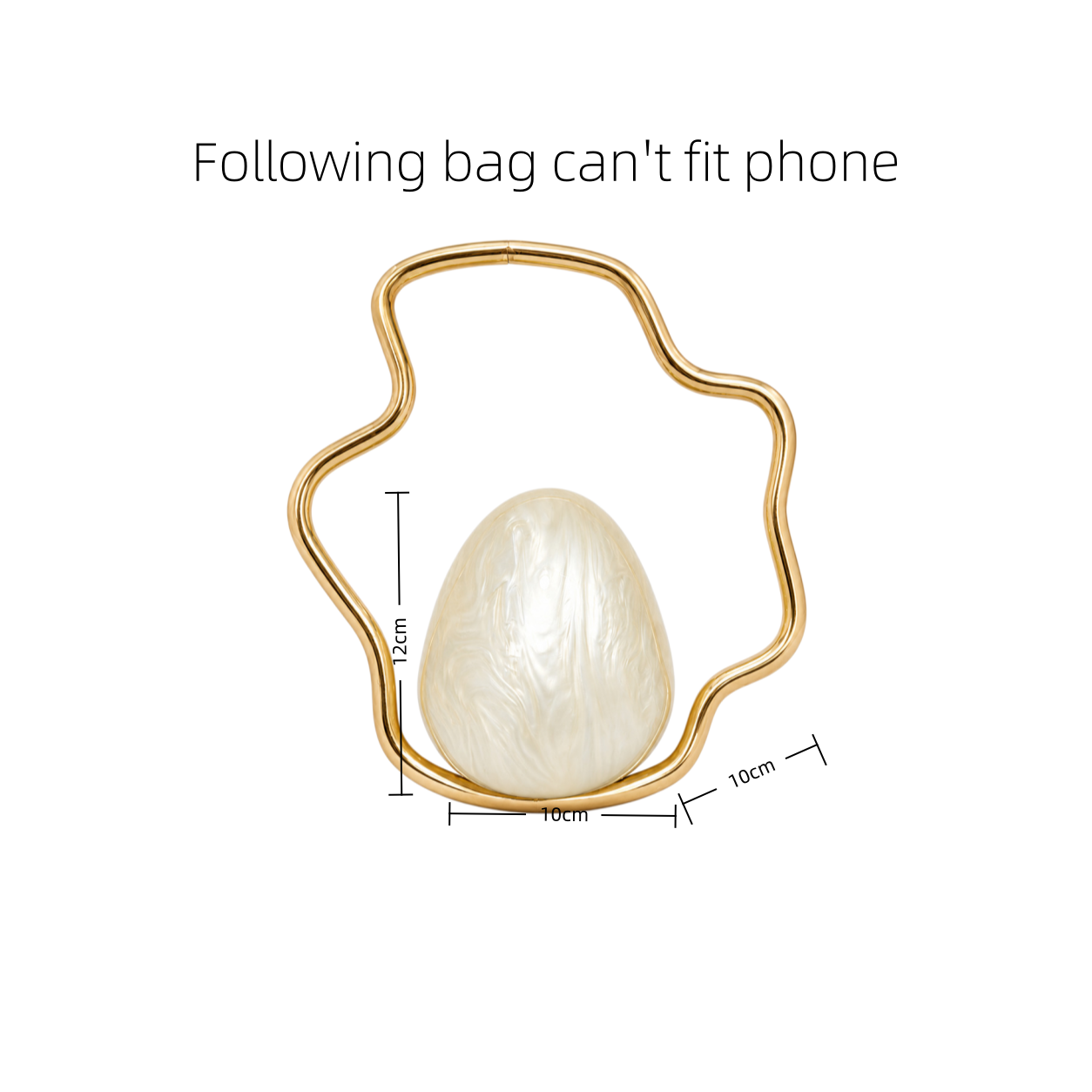 Women mini Acrylic egg bag cut - огляд і ціна Luxury Bags Gold