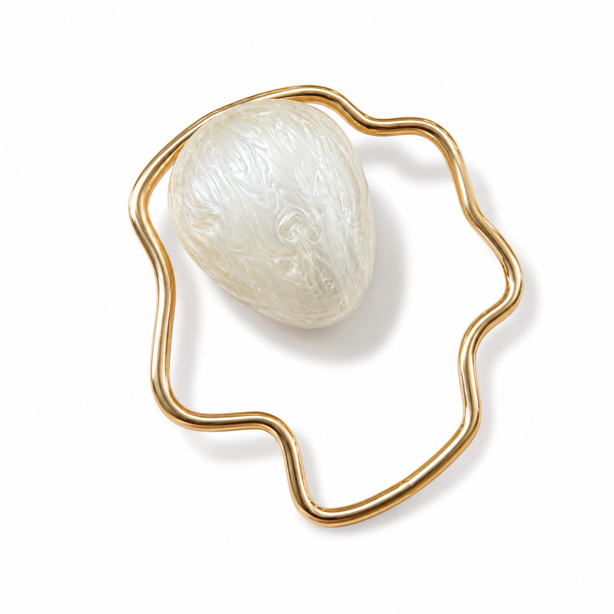 Women mini Acrylic egg bag cut - огляд і ціна Luxury Bags Gold