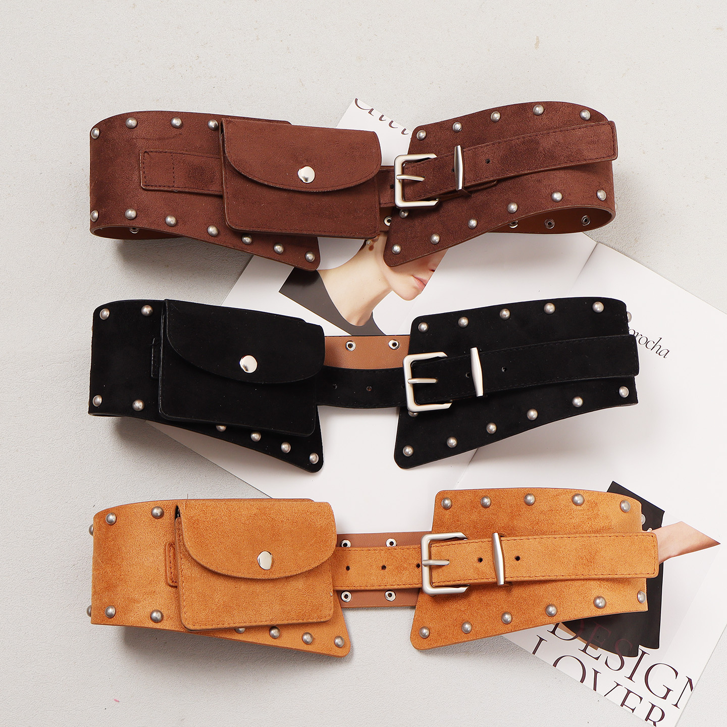 Fashion Style Suede Pu Leather - огляд і ціна Belt Bag Leather Wide
