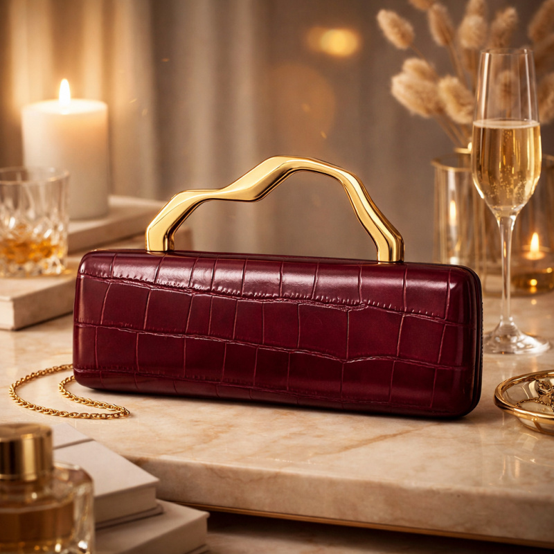 Black Crocodile Pattern Evenin - огляд і ціна Luxury Bags Gold