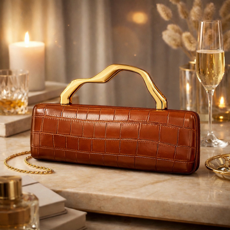 Black Crocodile Pattern Evenin - огляд і ціна Luxury Bags Gold