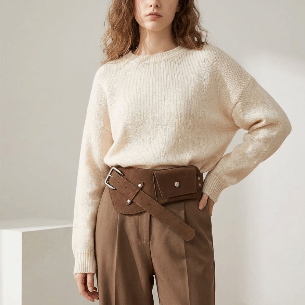 Vintage PU Pin Buckle Waistban - огляд і ціна Belt Bag Leather Wide