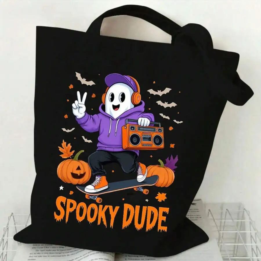 Halloween Tote Bag With Spooky - огляд і ціна Canvas Tote Designer
