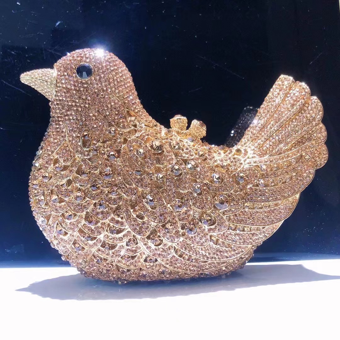 WHTUOHENG Bird Rhinestone Crys - огляд і ціна Luxury Bags Gold