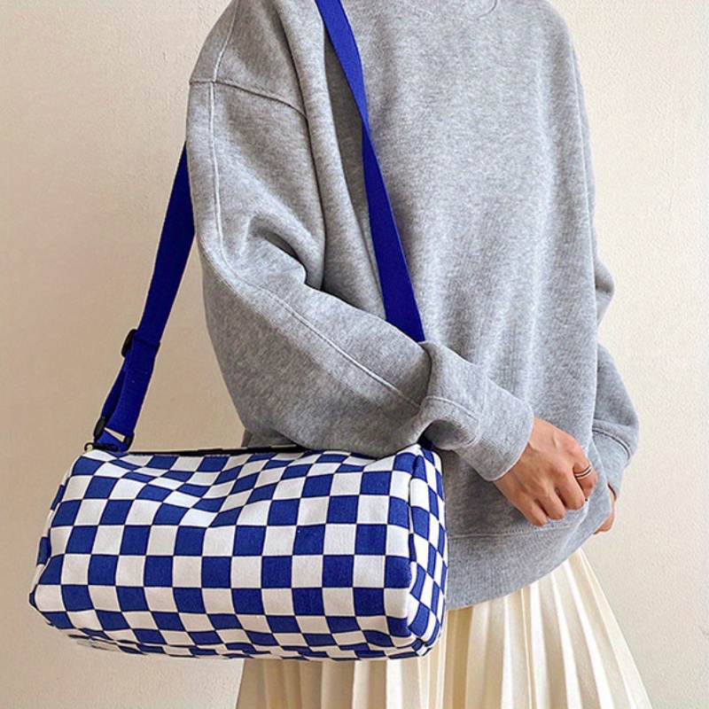 Chic Plaid Canvas Crossbody Ba - огляд і ціна Canvas Tote Designer
