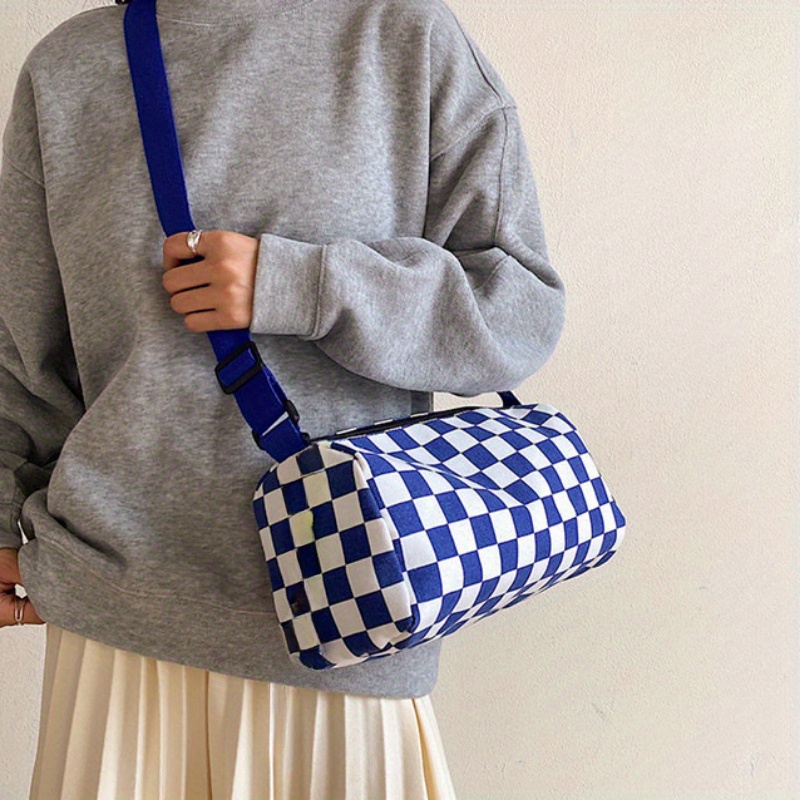 Chic Plaid Canvas Crossbody Ba - огляд і ціна Canvas Tote Designer