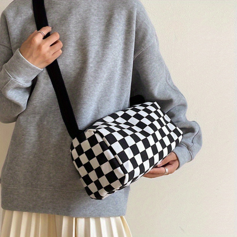 Chic Plaid Canvas Crossbody Ba - огляд і ціна Canvas Tote Designer