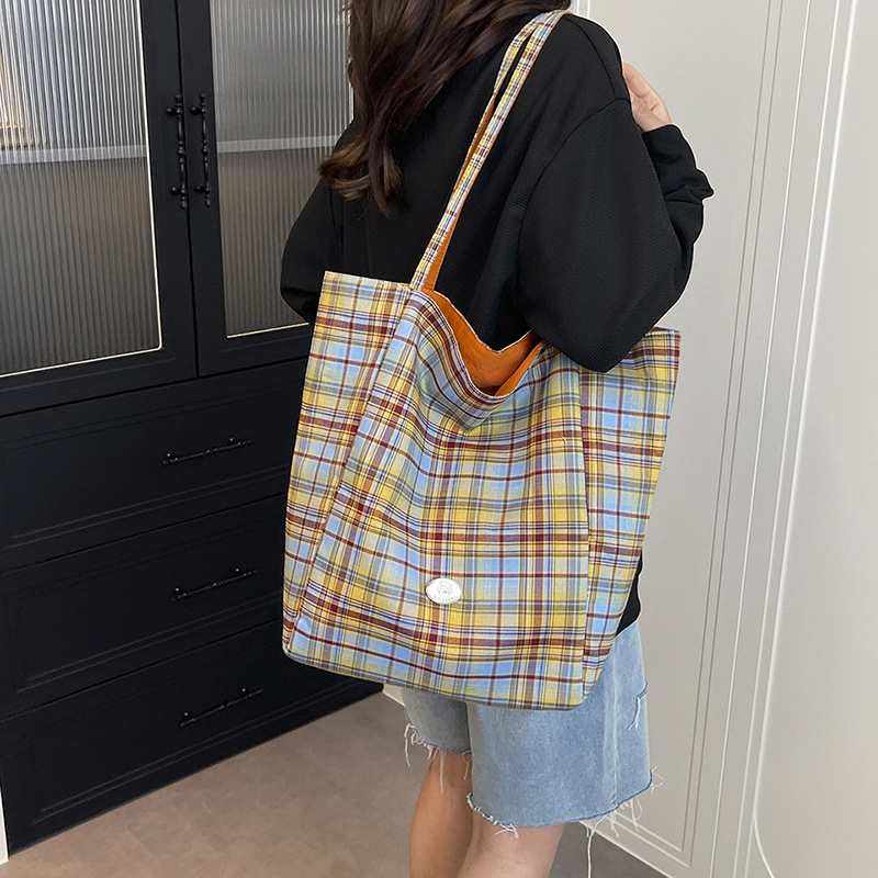 Plaid Tote Bag for Women Shoul - огляд і ціна Canvas Tote Designer