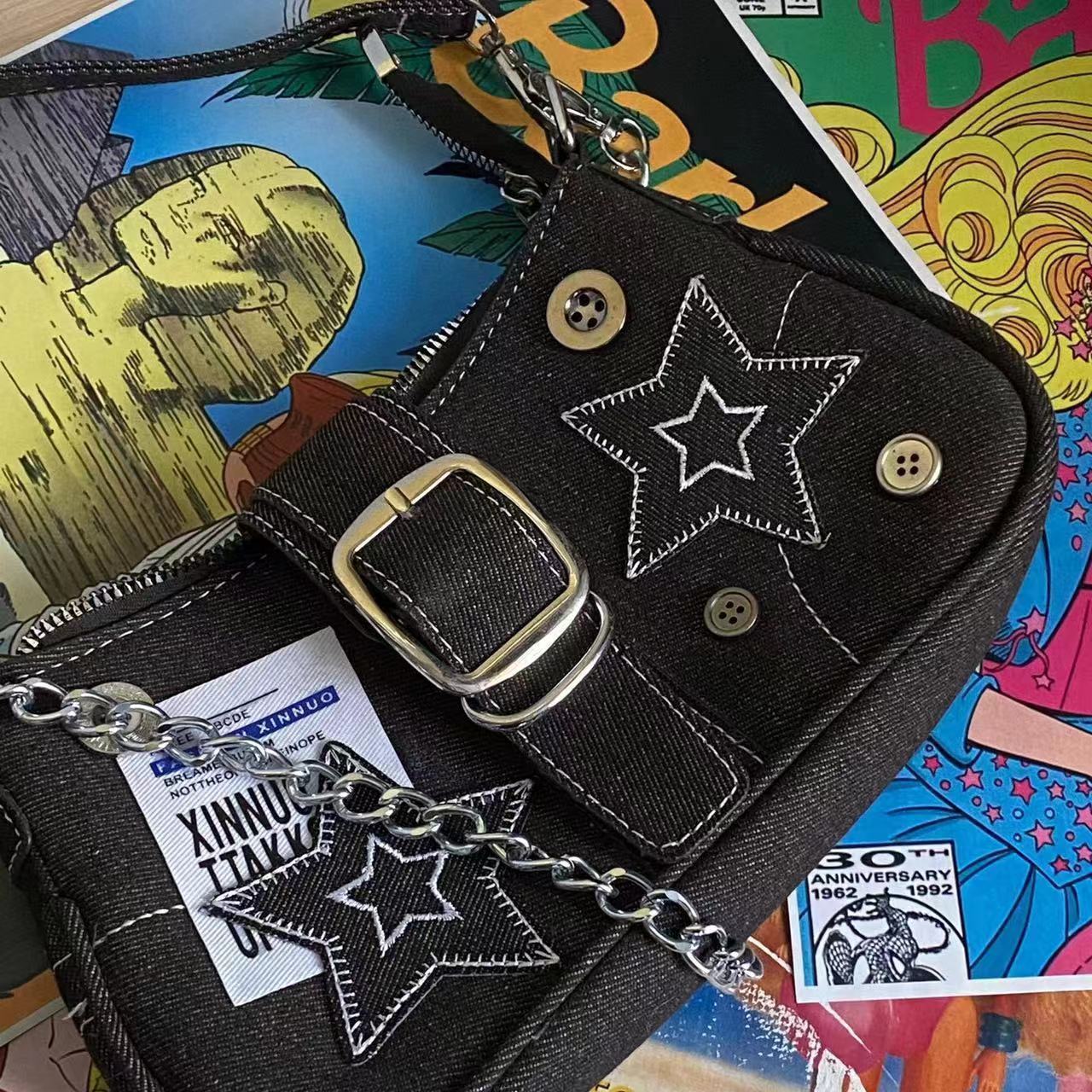 Women's Y2K Star Denim Half Mo - огляд і ціна Canvas Tote Designer
