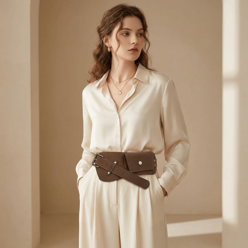 Vintage PU Pin Buckle Waistban - огляд і ціна Belt Bag Leather Wide
