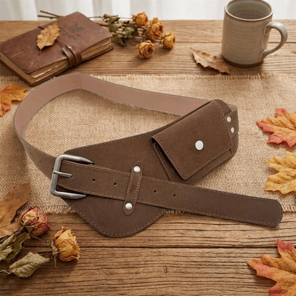 Vintage PU Pin Buckle Waistban - огляд і ціна Belt Bag Leather Wide